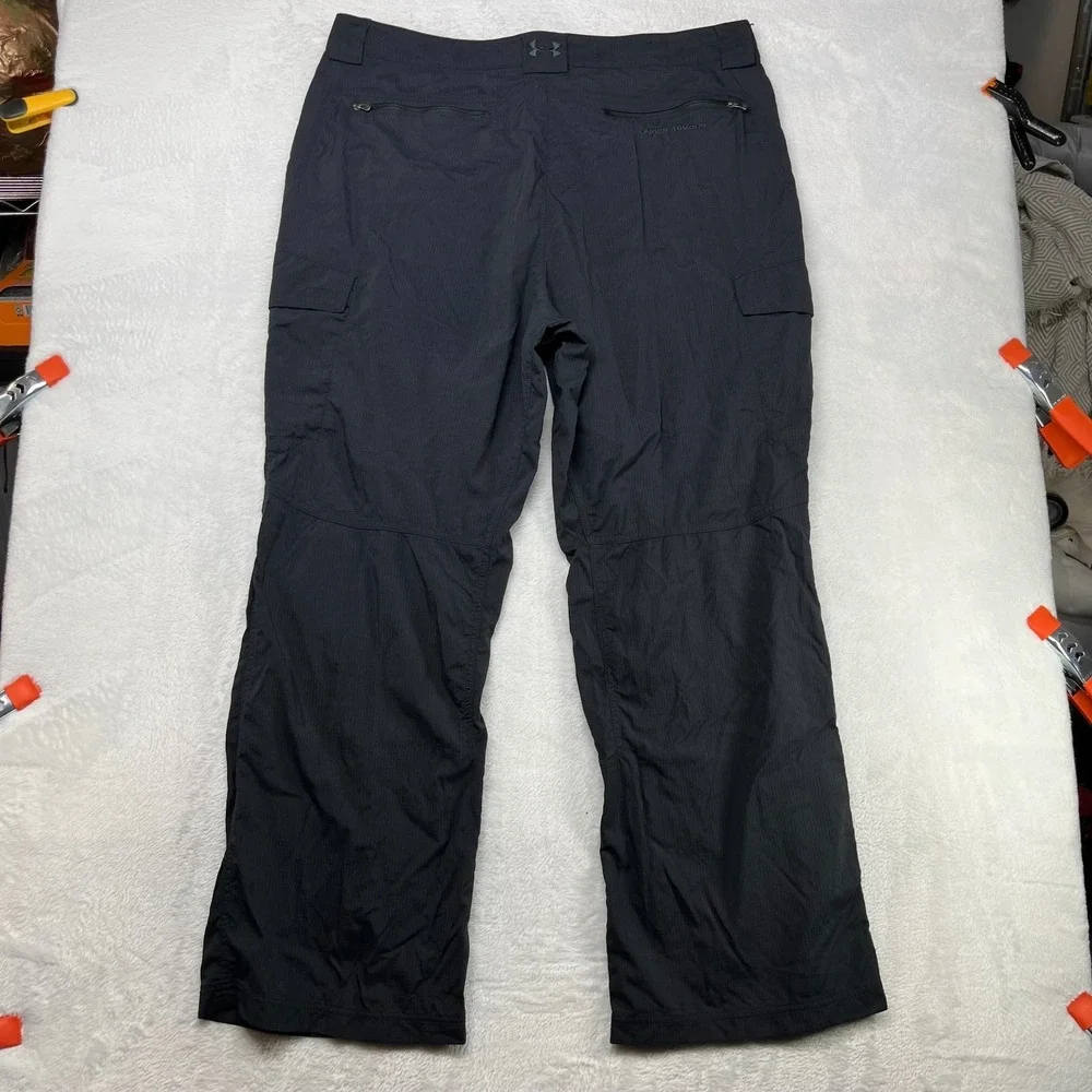 Under‎ Armour Cargo Pants Men's Black Nylon Ripstop High Rise Tactical - 38X29.5